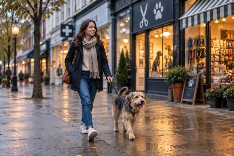 Street of local pet businesses